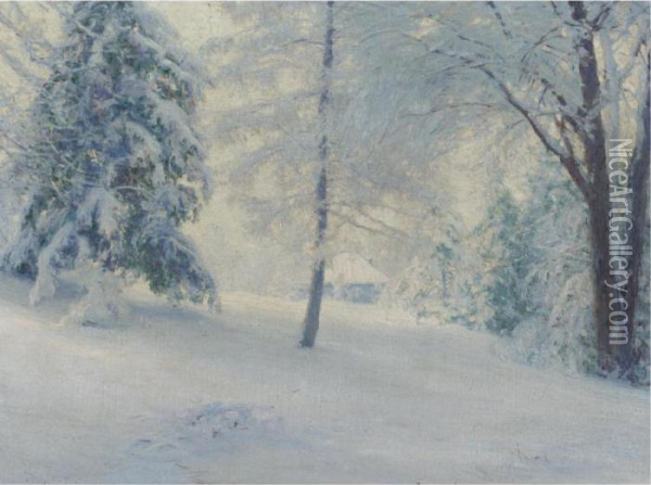 Tasseled Larch And Feathered Fir Oil Painting - Walter Launt Palmer