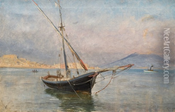 The Bay Of Naples Oil Painting - Vilhelm Dahlbom