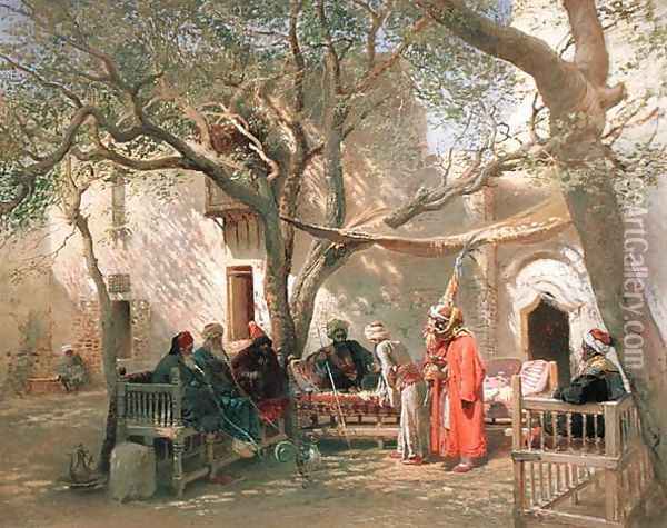 Dervishes in Cairo, 1875 Oil Painting - Konstantin Egorovich Egorovich Makovsky