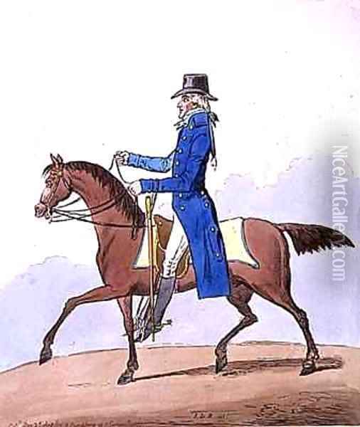 Equestrian Elegance or A Noble Scot metamorphosed Oil Painting - James Gillray