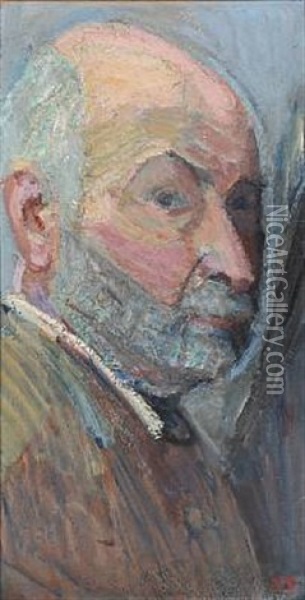 Self-portrait Oil Painting - Niels Larsen Stevns