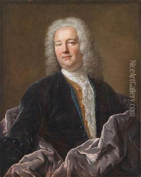 Portrait Of A Gentleman Oil Painting - Hubert Drouais