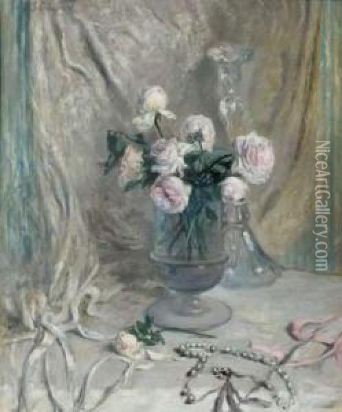 Roses Dans Un Vase Oil Painting - Charles Senard