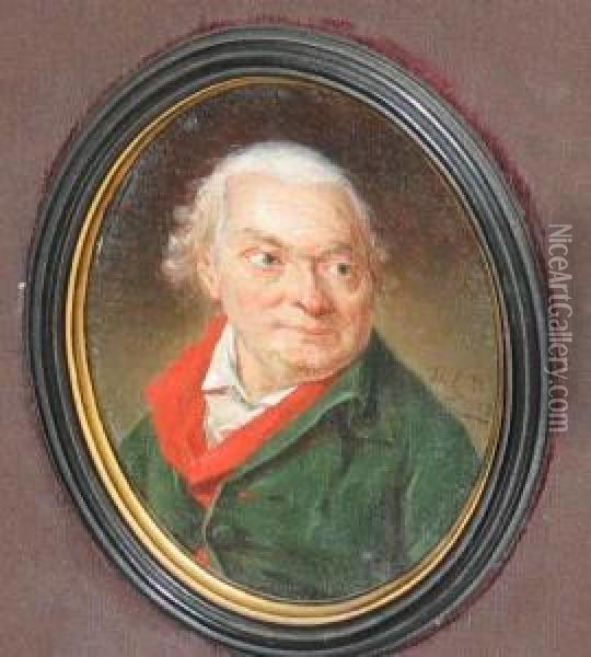 Autoportrait Presume Delartiste Oil Painting - Philibert-Louis Debucourt