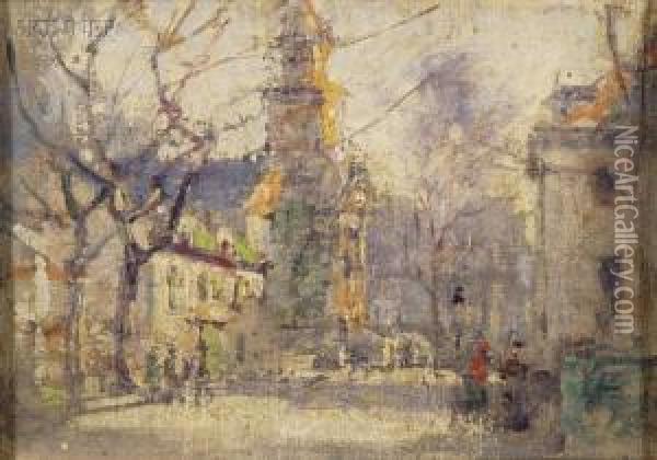 Middle Street, Gloucester, Massachusetts Oil Painting - Paul Cornoyer