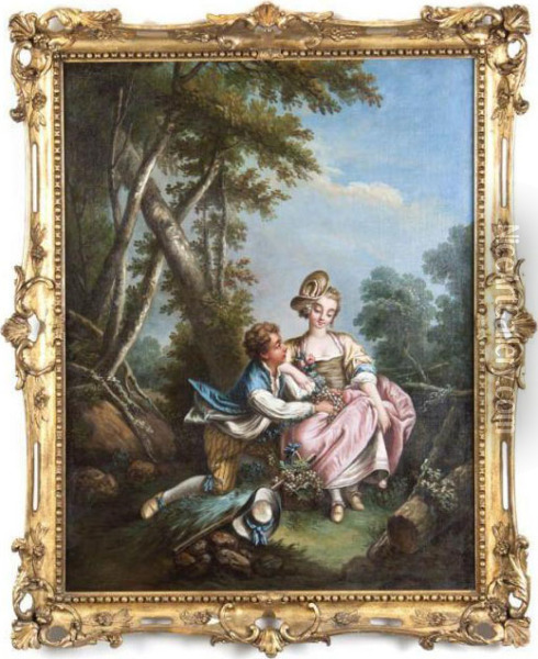 The Grape Harvesters Oil Painting - Francois Boucher