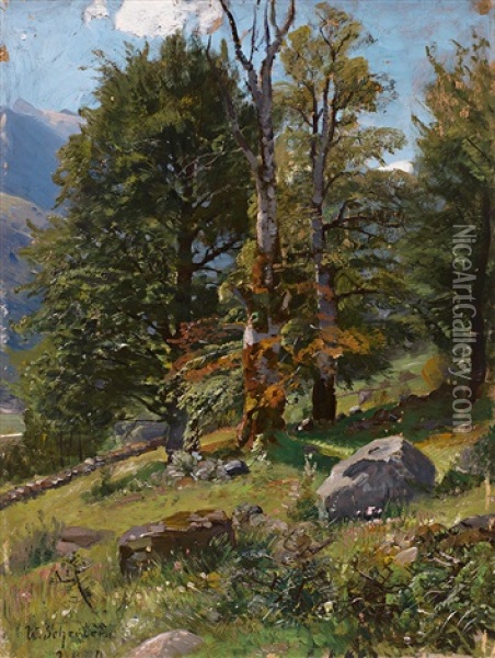 Aus Der Schweiz Oil Painting - Wilhelm Schroeter