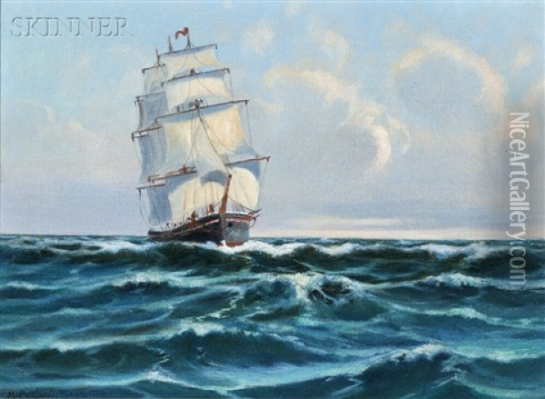 The Clipper Oil Painting - H. Peabody Flagg