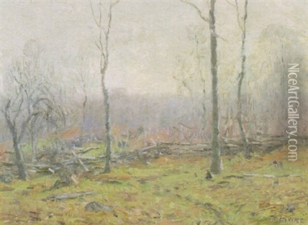 Landscape, Connecticut Oil Painting - Wilson Henry Irvine