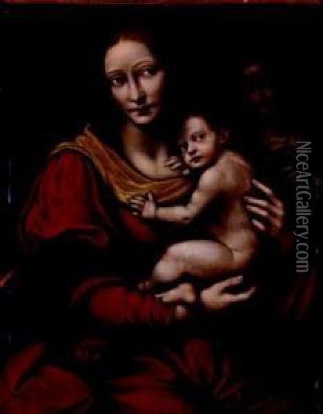 Madonna Con Il Bambino E Una Santa Martire Oil Painting - Giampietrino