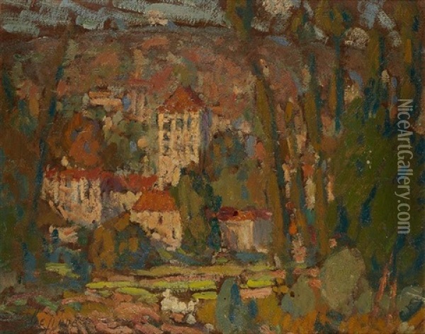 Vue D'un Village Oil Painting - Joseph Louis Lepine