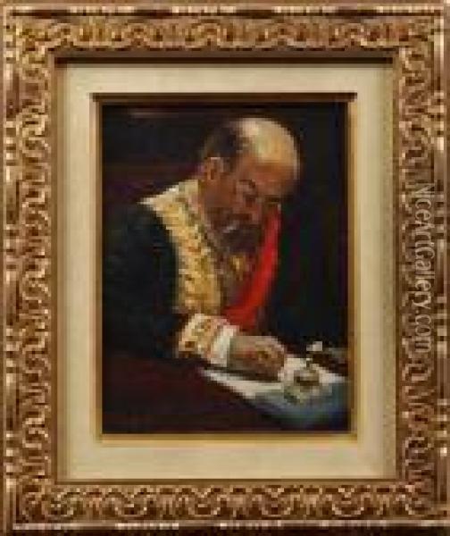 Figural Study From The Formal Session Of Thestate Council Oil Painting - Ilya Efimovich Efimovich Repin