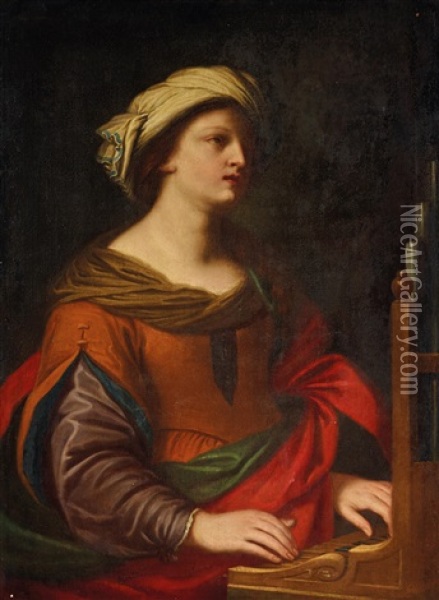 Saint Cecily Oil Painting -  Guercino