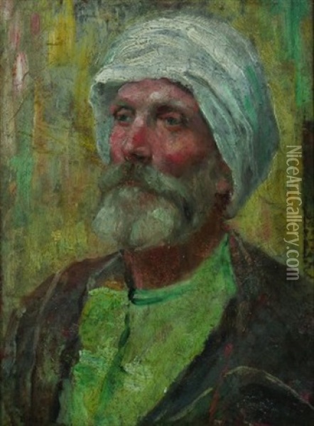 Portrait Of A Moroccan Man Oil Painting - Alphonse Etienne Dinet