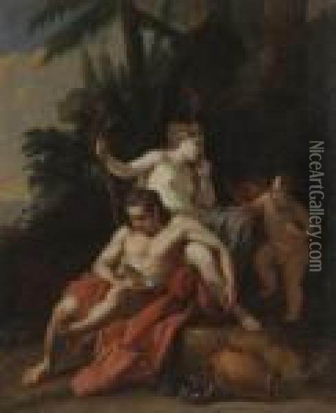 Bacco E Arianna Oil Painting - Jacopo (Giacomo) Amigoni