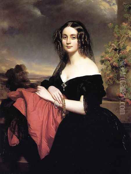 Portrait of Claire de Bearn, Duchess of Vallombrosa Oil Painting - Franz Xavier Winterhalter