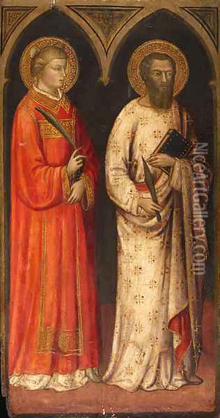 Saints Stephen and Bartholomew Oil Painting - Mariotto Di Nardo