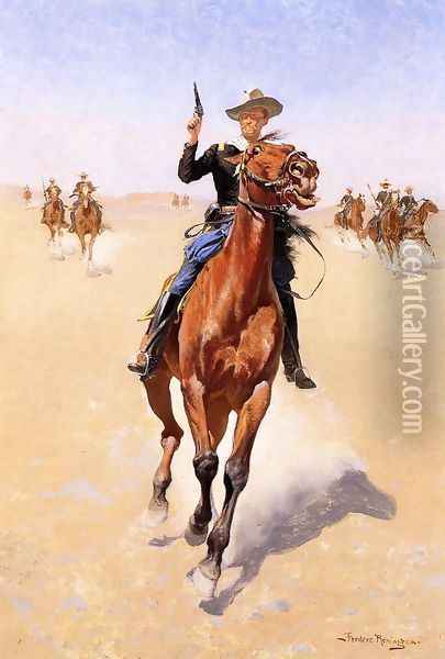 The Trooper Oil Painting - Frederic Remington