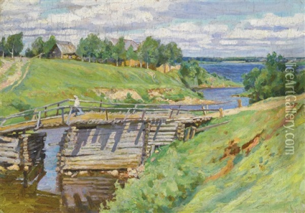 Summertime Oil Painting - Sergei Arsenievich Vinogradov