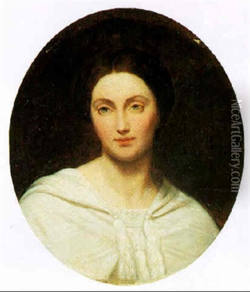 A Portrait Of Anna-maria Helena, Comtesse De Noailles, Nee Coesfelt Oil Painting - Ary Scheffer