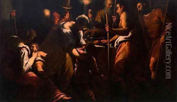 Passover Oil Painting - Palma Vecchio (Jacopo Negretti)