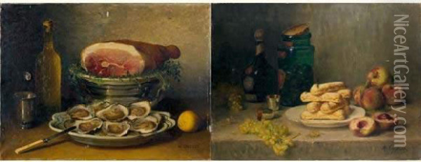 Nature Morte Aux Biscuits Oil Painting - Marie Coignet