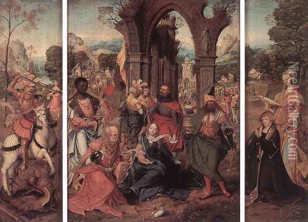 Adoration of the Magi c. 1520 Oil Painting - Flemish Unknown Masters