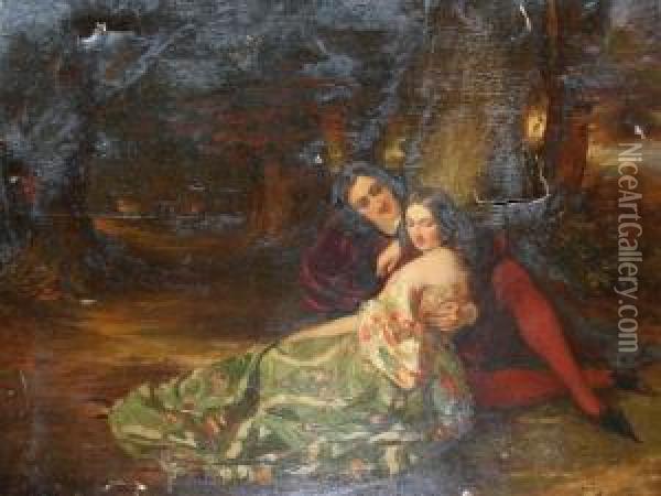 Woodland Courtship Oil Painting - Charles Robert Leslie