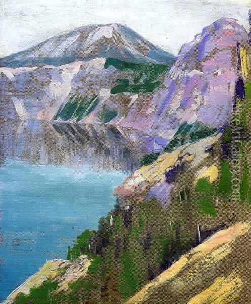 Crater Lake 1919 Oil Painting - Arthur Wesley Dow