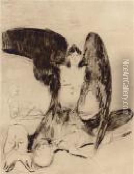 Harpy (sch. 4; W. 4) Oil Painting - Edvard Munch