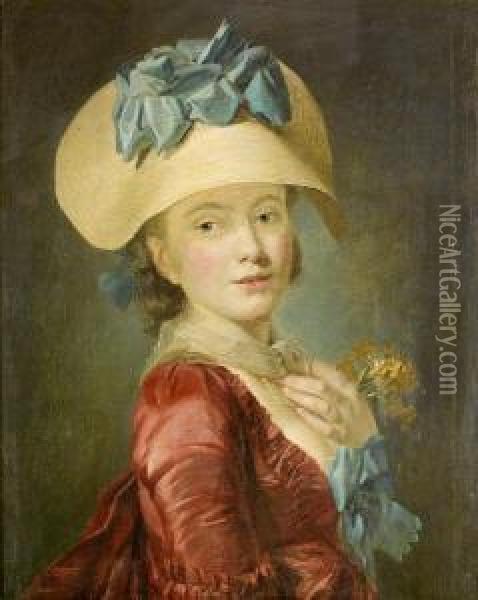 Portrait Of A Young Lady Oil Painting - Henri Pierre Danloux