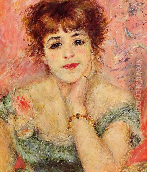 Jeanne Samary Aka La Reverie Oil Painting - Pierre Auguste Renoir
