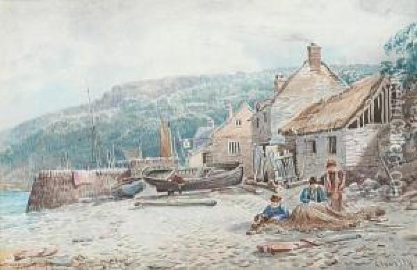 Clovelly Oil Painting - George Wolfe