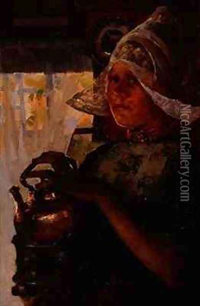 Betje a Dutch Girl Oil Painting - Elizabeth Stanhope Forbes