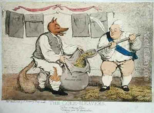 The Cole Heavers Oil Painting - James Gillray