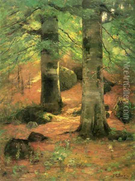 Vernon Beeches Oil Painting - Theodore Clement Steele