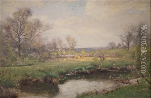 River Landscape Oil Painting - Albert Babb Insley