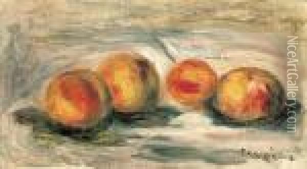 Peches Oil Painting - Pierre Auguste Renoir