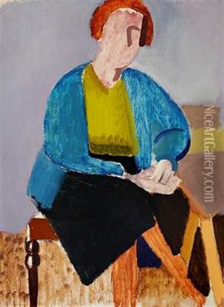 Portraet Af Yrsa Oil Painting - Vilhelm Lundstrom