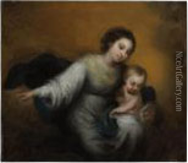 The Virgin And Child In The Clouds Oil Painting - Bartolome Esteban Murillo