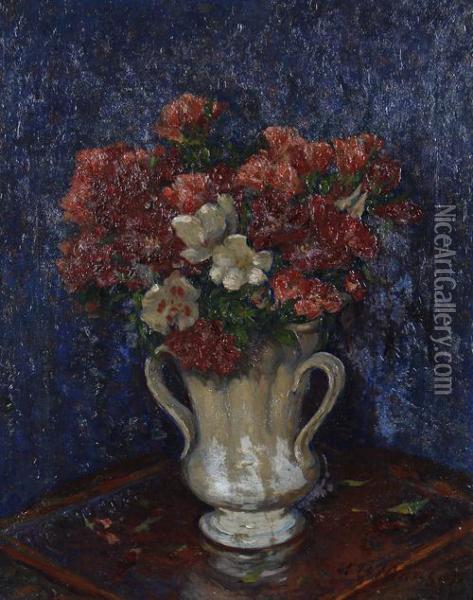 Still Life Of Flowers Oil Painting - James Bolivar Manson