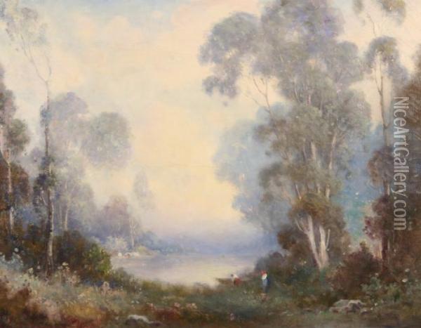 On A Misty Day Oil Painting - Alexis Matthew Podchernikoff