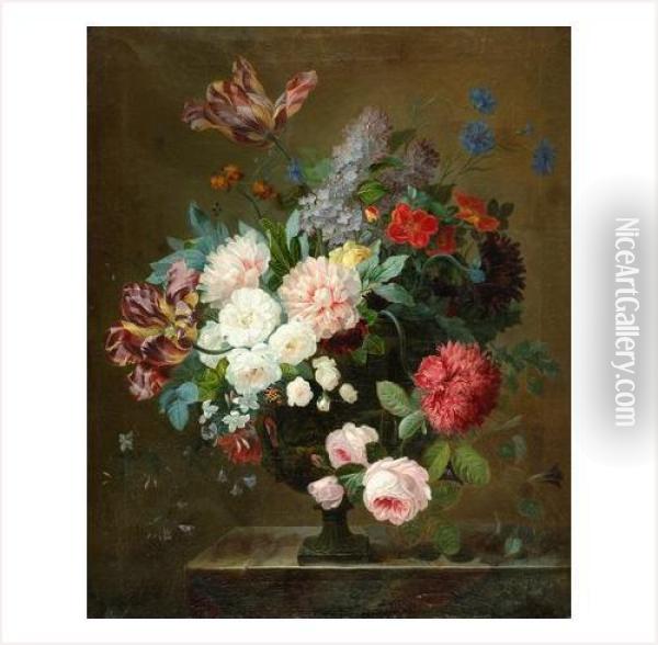 Bouquet De Fleurs Dans Un Vase Oil Painting - Jean-Baptiste Grand