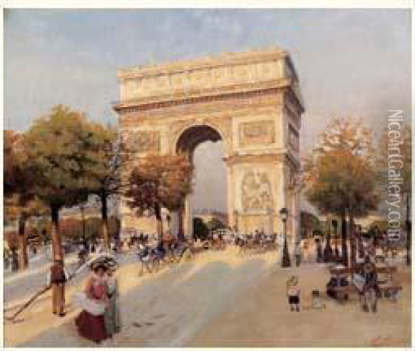 L'arc De Triomphe Oil Painting - Jean Lucas