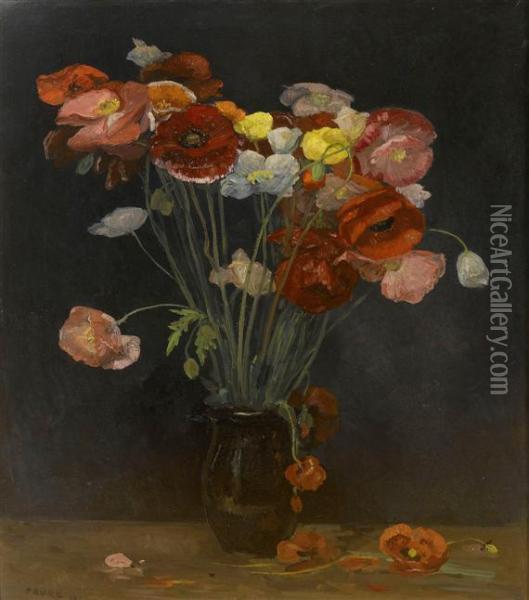 Still Life Of Flowers Oil Painting - Amandus Faure