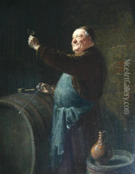 Wine Tasting Oil Painting - Eduard Von Grutzner