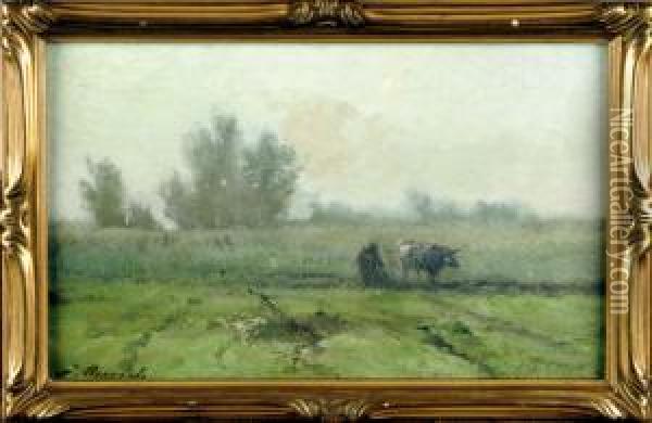 Vache Dans Les Champs Oil Painting - Jacques Rosseels