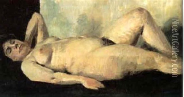 Liegender Weiblicher Akt Oil Painting - Lovis Corinth