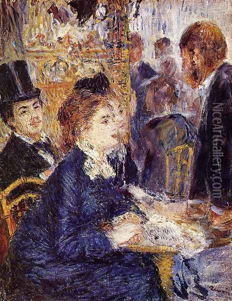 The Cafe Oil Painting - Pierre Auguste Renoir