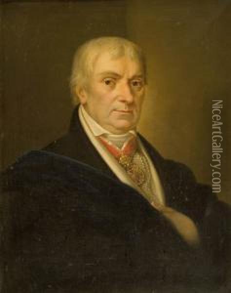 Portret Mezczyzny Z Orderem Sw. Stanislawa Oil Painting - Karl Gottlieb Schweikart